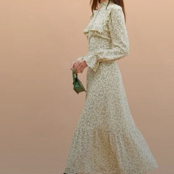 Reformation Hallie Ivy Maxi Dress - Size 8 - Picture 1 of 14